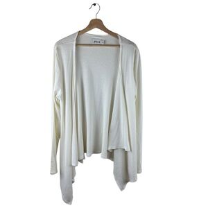 PACT Organic Cotton Open Front Comfy Cardigan Ivory Large